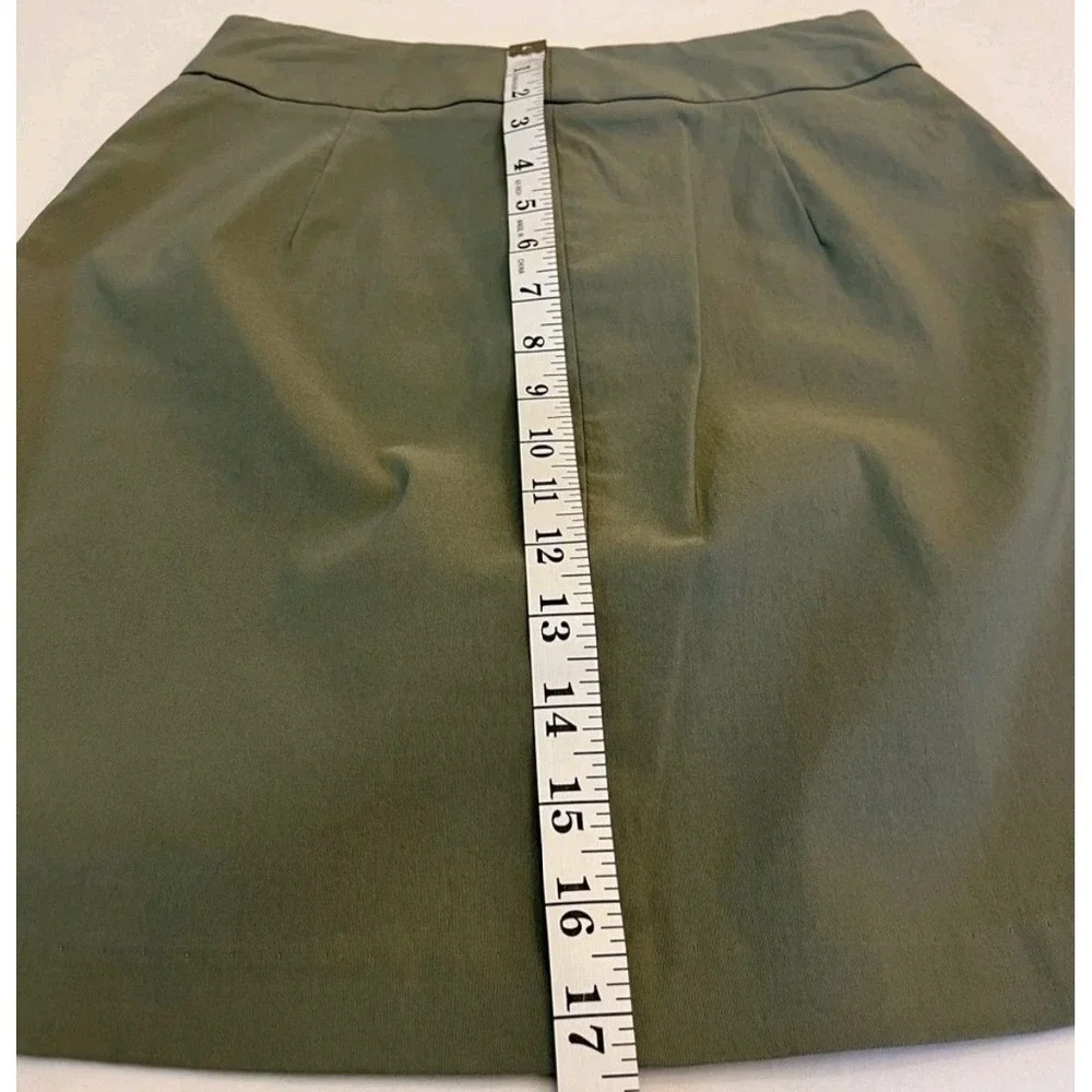 Vintage 90s Caché Olive Green Mini Skirt Size: 4 Chic, Preppy, Y2K, Classic NWOT